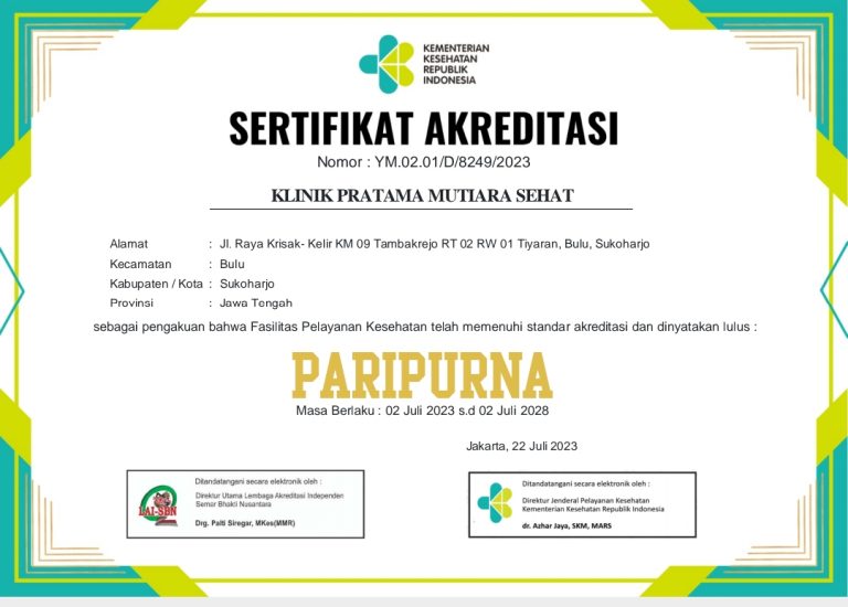 sertifikat mutiara sehat